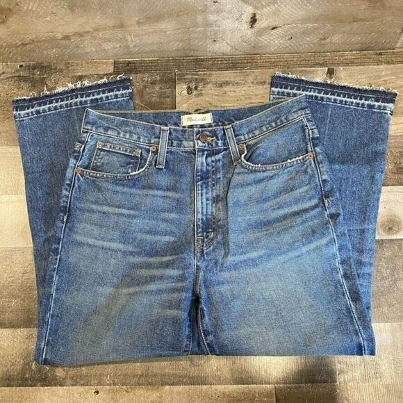 EUC Madewell Retro Crop Bootcut Jeans 28 raw hem - Picture 2 of 8
